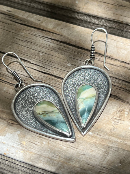 Opalized Wood Earrings