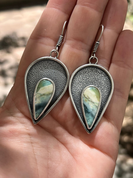 Opalized Wood Earrings