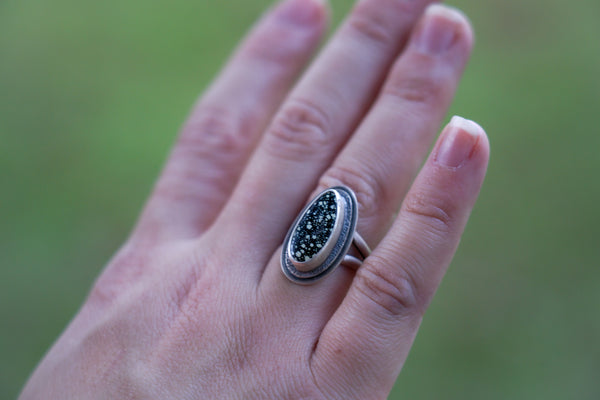 New Lander Variscite Sterling Silver Ring, Size 8