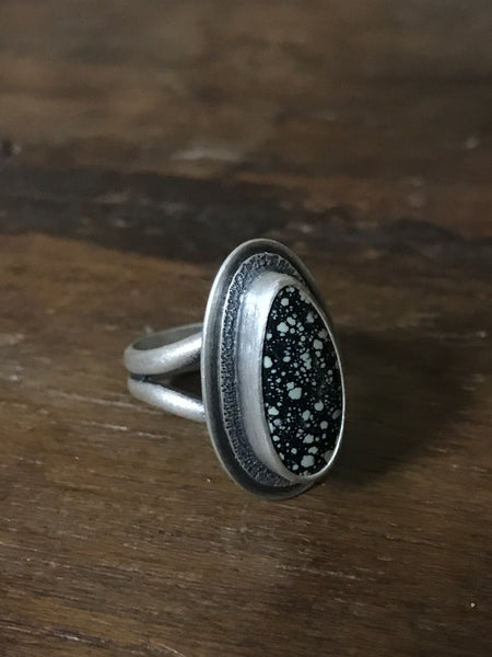 New Lander Variscite Sterling Silver Ring, Size 8