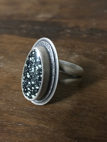 New Lander Variscite Sterling Silver Ring, Size 8