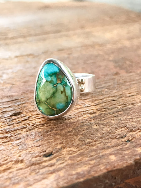 Troy Springs Turquoise Ring, Size 6.25