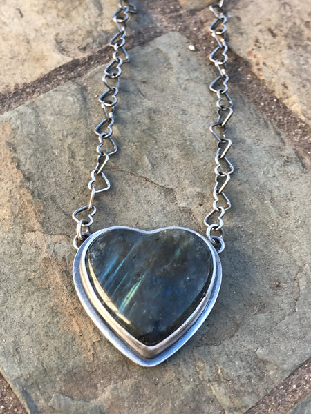 Labradorite Heart necklace