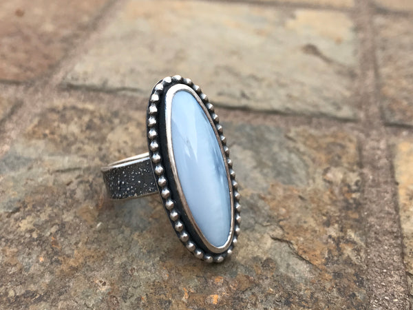 Oregon Denim Opal Ring, Size 8