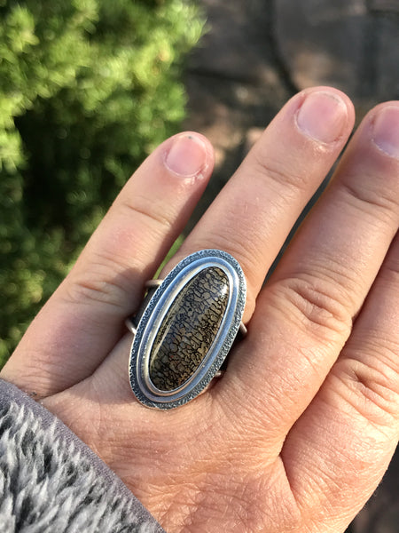 Dinosaur Bone Ring, size 7.5