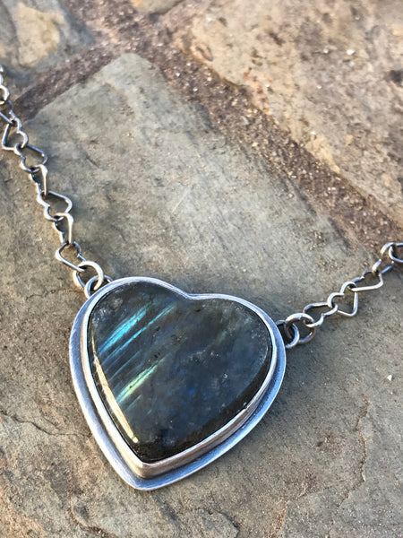 Labradorite Heart necklace