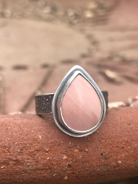 Oregon Pink Opal Ring, Size 9
