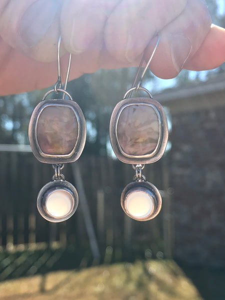 Willow Creek Jasper and Pink Chalcedony Earrings