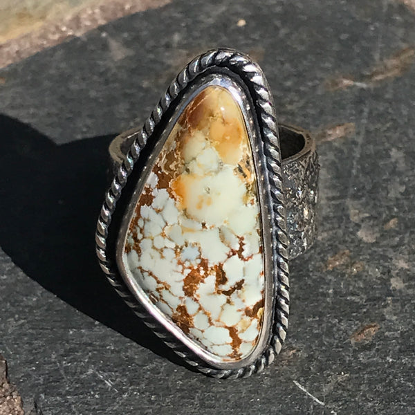 Natural Miller Mountain Variscite Ring, size 6.75