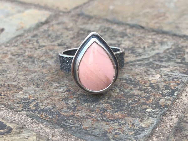 Oregon Pink Opal Ring, Size 9