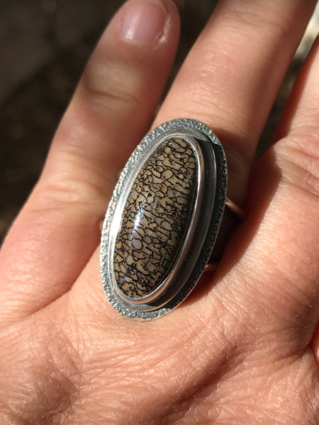 Dinosaur Bone Ring, size 7.5