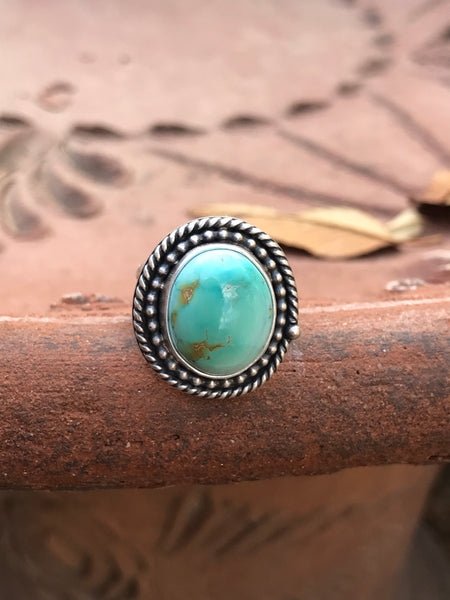 Natural Thunderbird Turquoise Ring, size 6.5