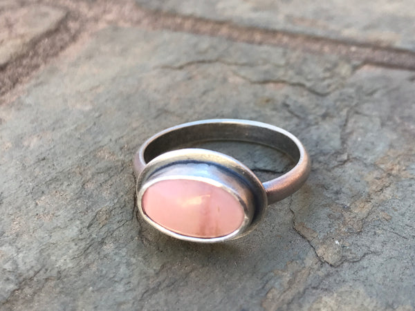 Oregon Pink Opal Ring, size 8