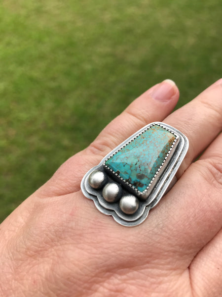 Blue Moon Turquoise Ring, size 7