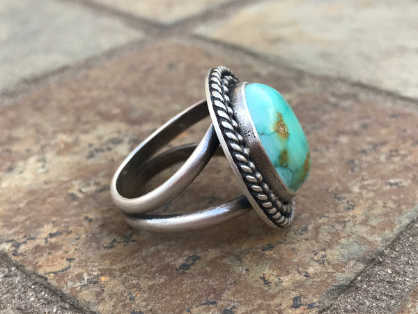 Natural Thunderbird Turquoise Ring, size 6.5