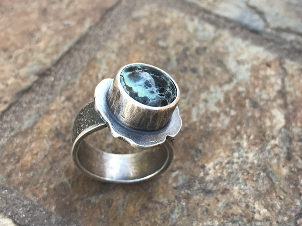 Black Pearl Variscite, size 6.5