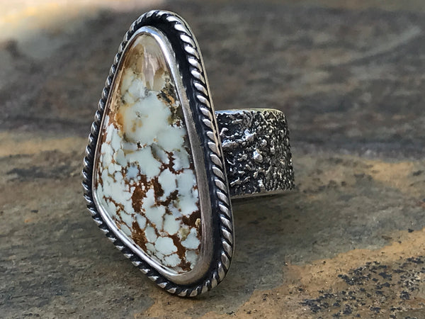 Natural Miller Mountain Variscite Ring, size 6.75