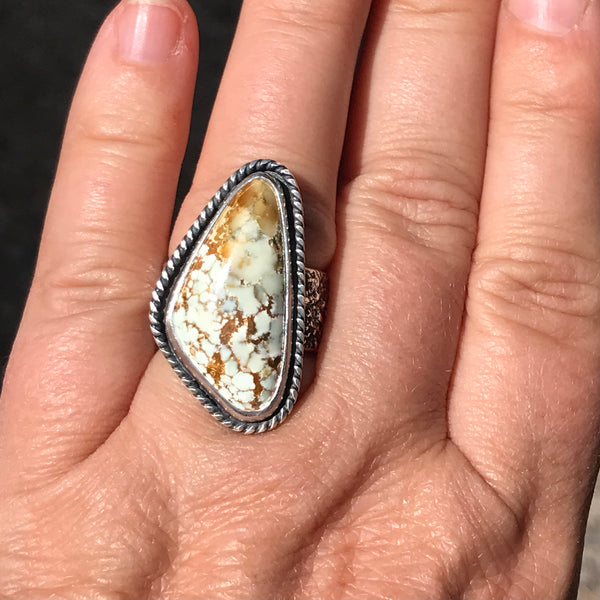 Natural Miller Mountain Variscite Ring, size 6.75