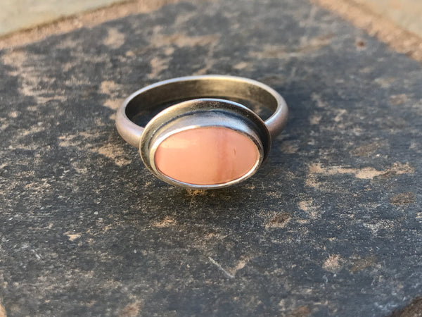 Oregon Pink Opal Ring, size 8