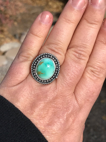 Natural Thunderbird Turquoise Ring, size 6.5