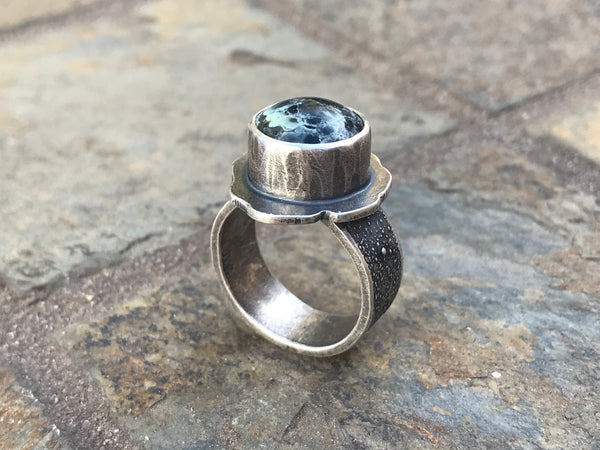 Black Pearl Variscite, size 6.5