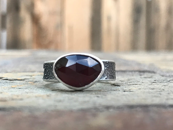 Rosecut garnet ring, Size 8.5