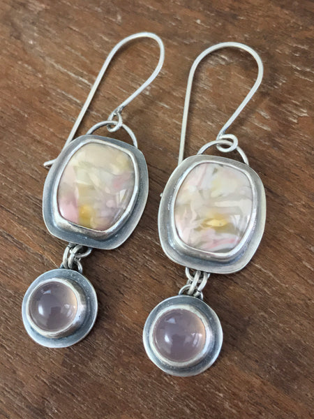 Willow Creek Jasper and Pink Chalcedony Earrings