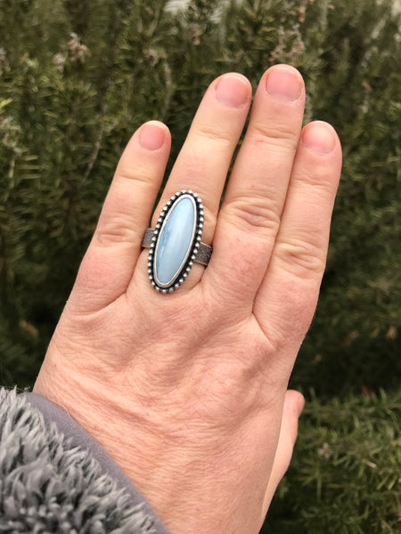 Oregon Denim Opal Ring, Size 8