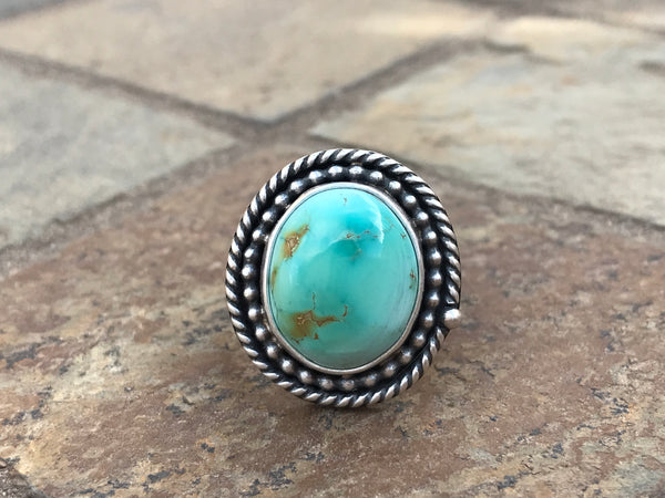 Natural Thunderbird Turquoise Ring, size 6.5
