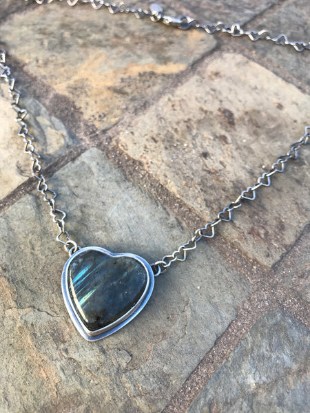Labradorite Heart necklace
