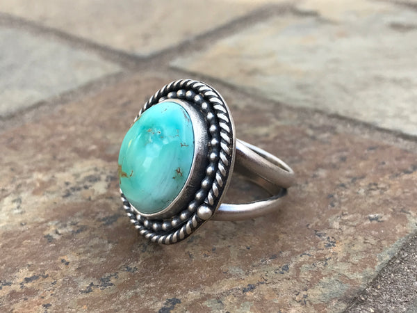 Natural Thunderbird Turquoise Ring, size 6.5