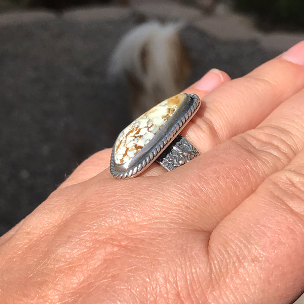 Natural Miller Mountain Variscite Ring, size 6.75