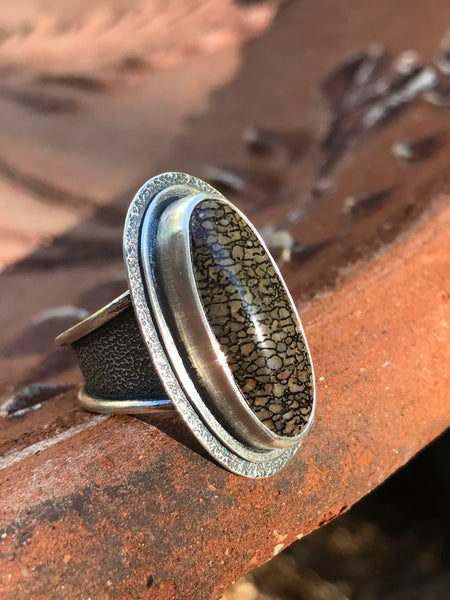 Dinosaur Bone Ring, size 7.5