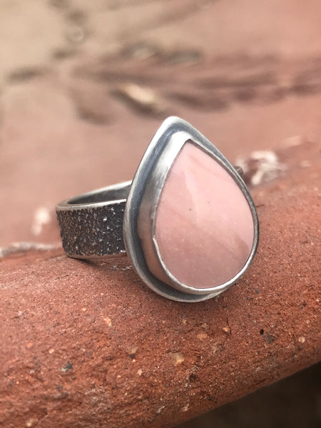 Oregon Pink Opal Ring, Size 9