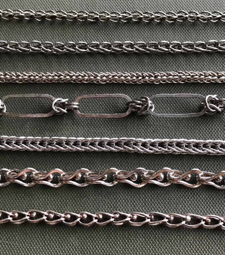 Handmade silver chains