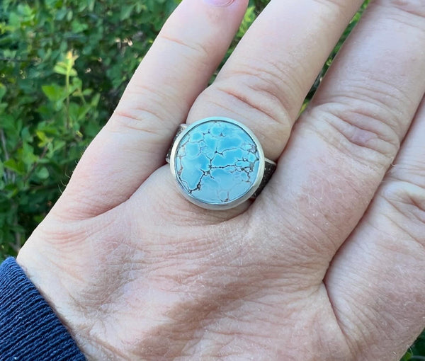 Sand Hill Turquoise ring, size 7.5