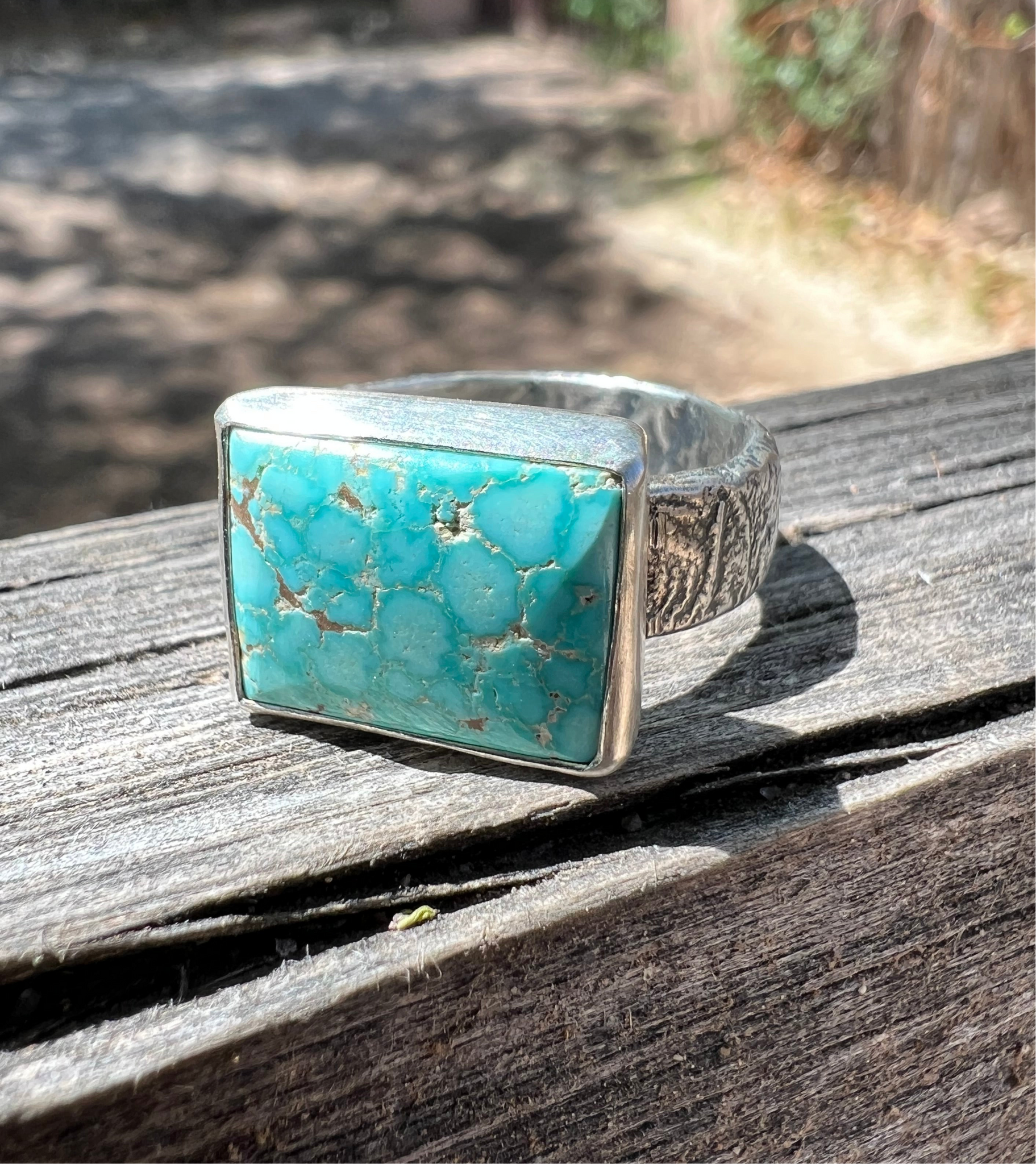 Kingman Turquoise Ring, size 11