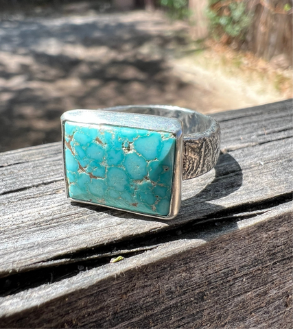 Kingman Turquoise Ring, size 11