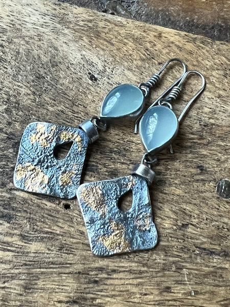 Aqua Chalcedony Earrings