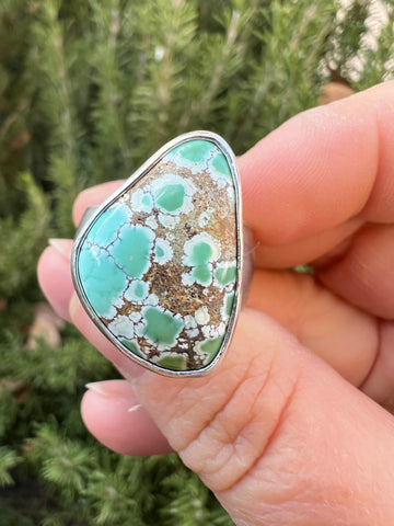 Natural Miller Mountain Turquoise ring, fits as a 9.25