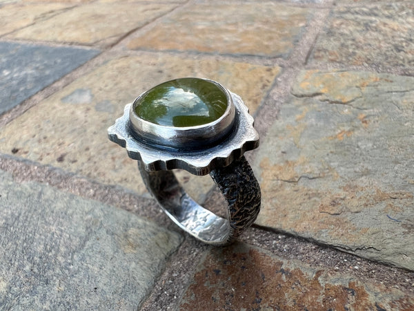 Vesuvianite Ring, size 8.75