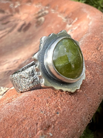 Vesuvianite Ring, size 8.75