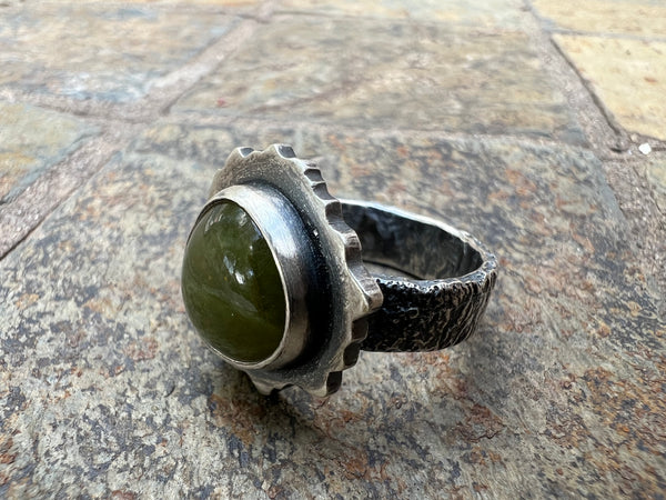 Vesuvianite Ring, size 8.75