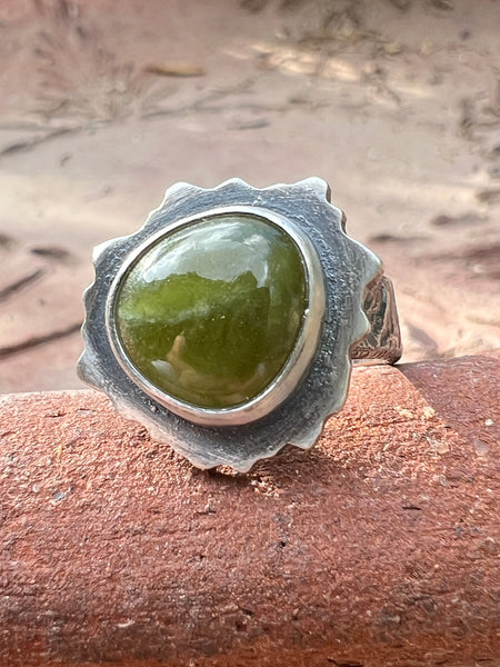 Vesuvianite Ring, size 8.75