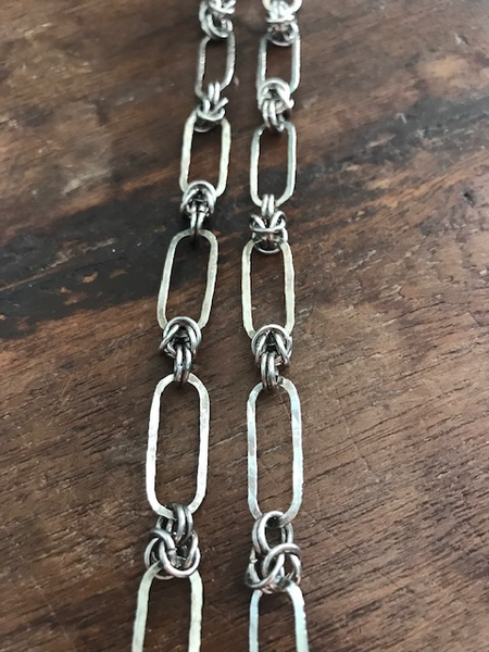 Silver Knots Handmade Chain Necklace, 19 inches