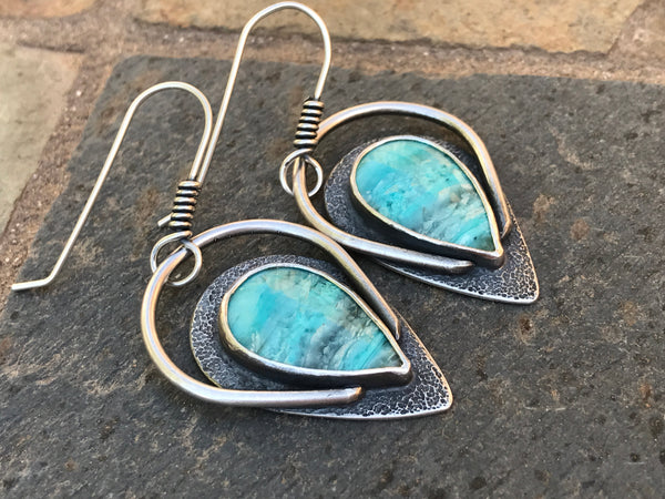 Opalized Wood Earrings