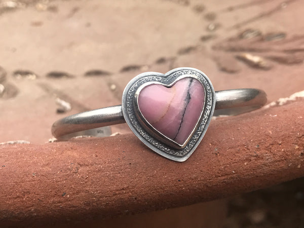 Rhodonite Heart Cuff