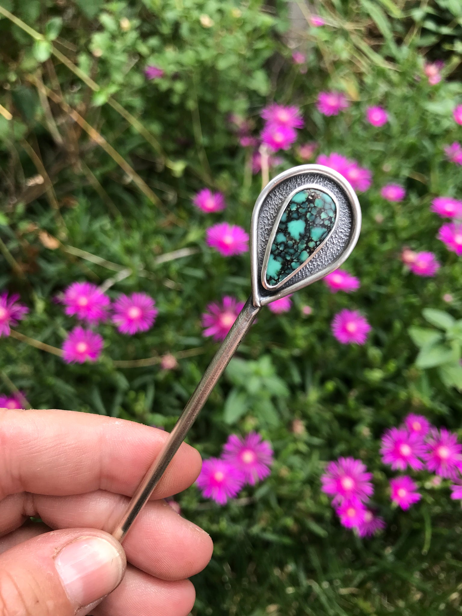 Snowville Variscite Hair Stick