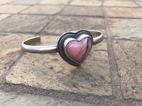 Rhodonite Heart Cuff