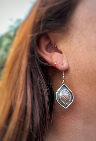 Agua Nueva Agate Earrings